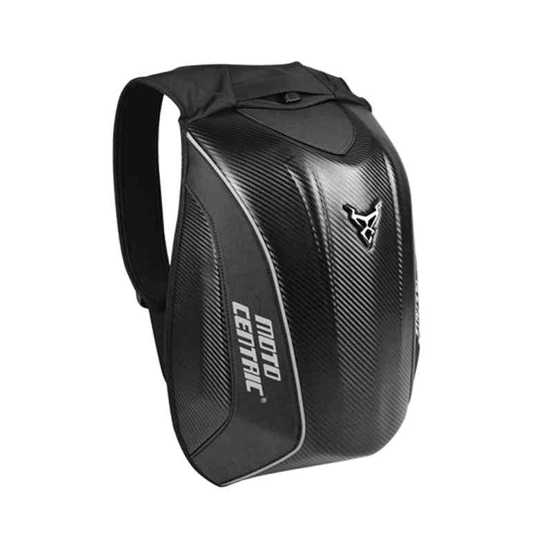 New Carbon Fiber Motorcycle Backpack, Waterproof Hard Shell Moto Bag