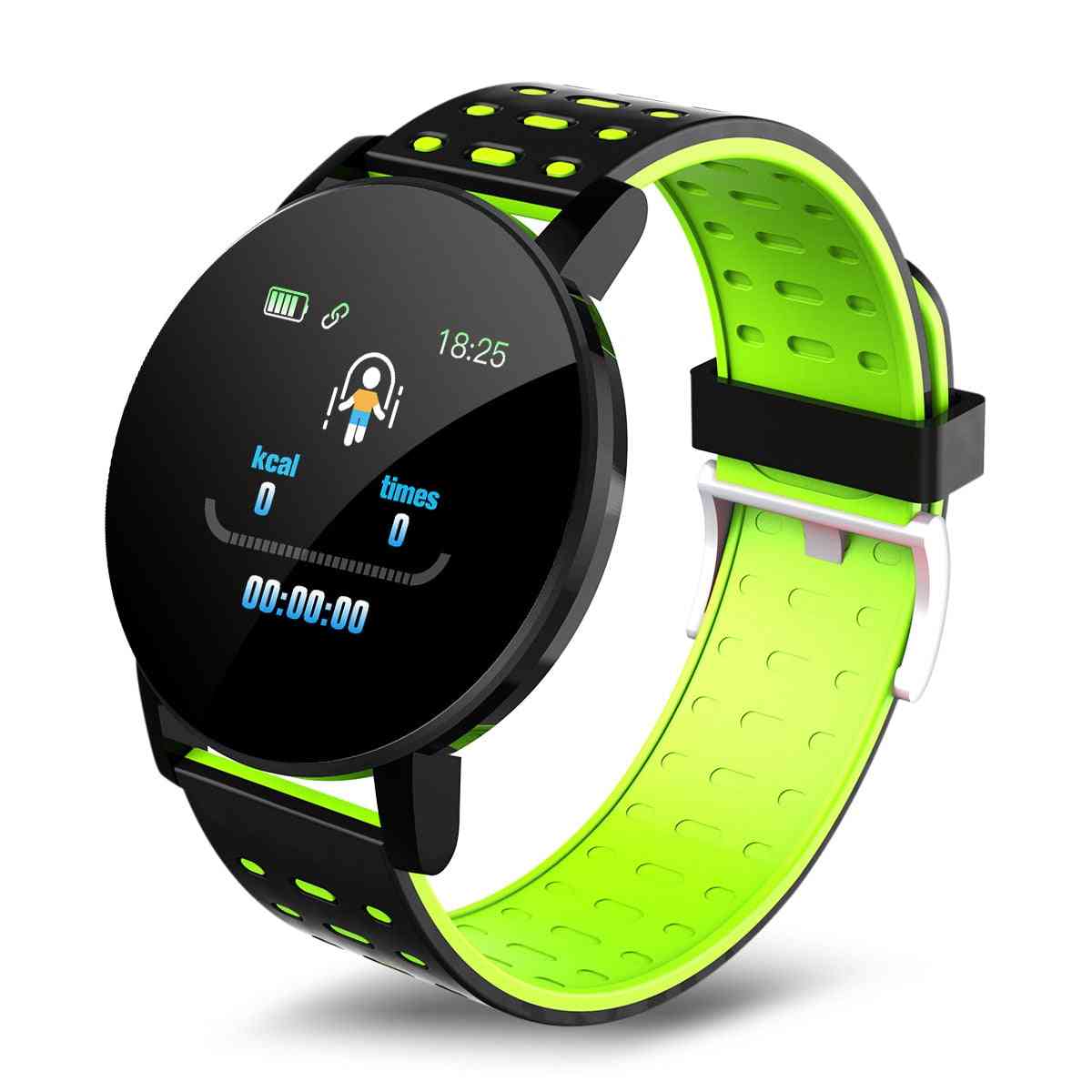 Smart Watch Blood Pressure Round Bluetooth Heart Rate Waterproof Sports Tracker With Alarm