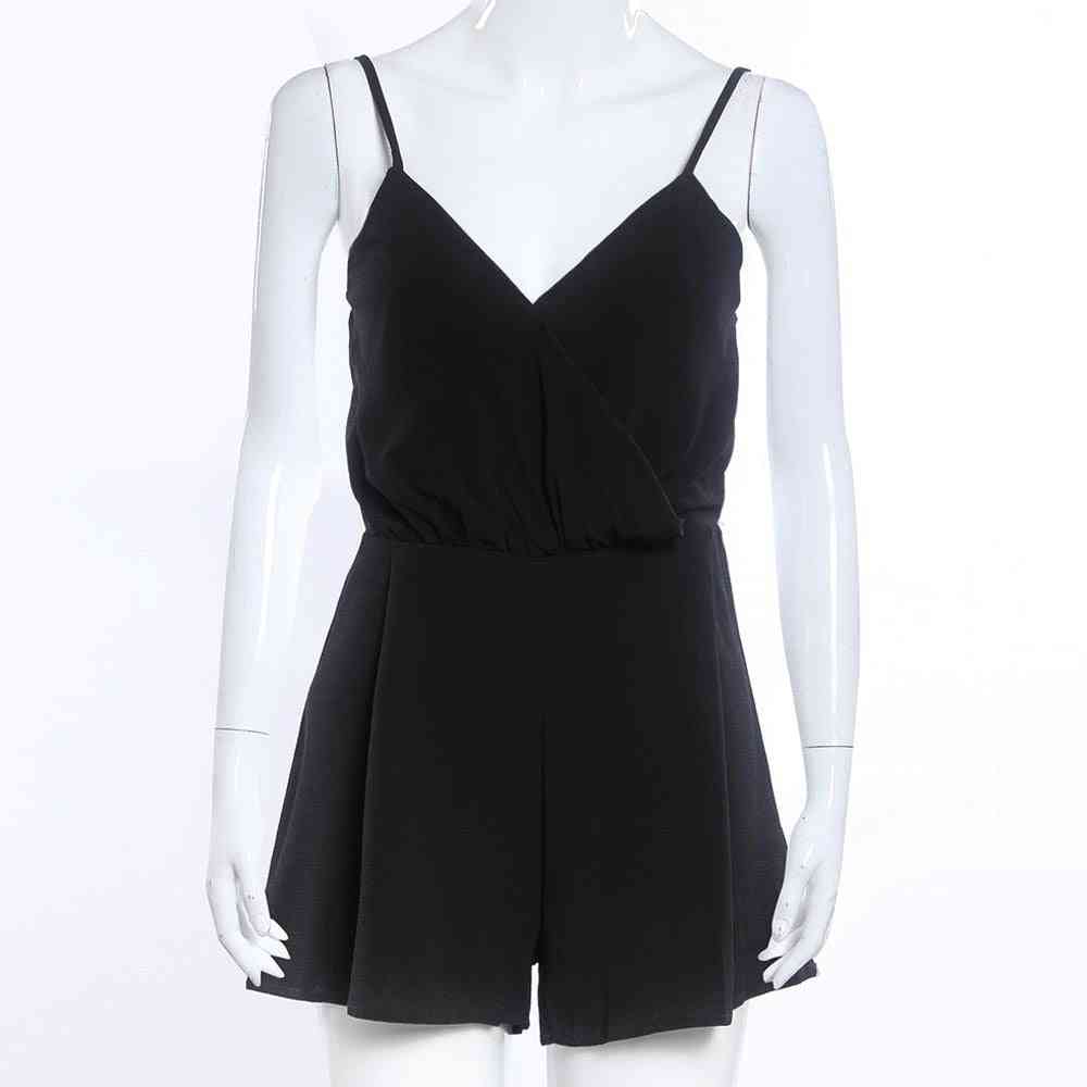 Sleeveless Bodycon- Black Elegant Jumpsuit Playsuit