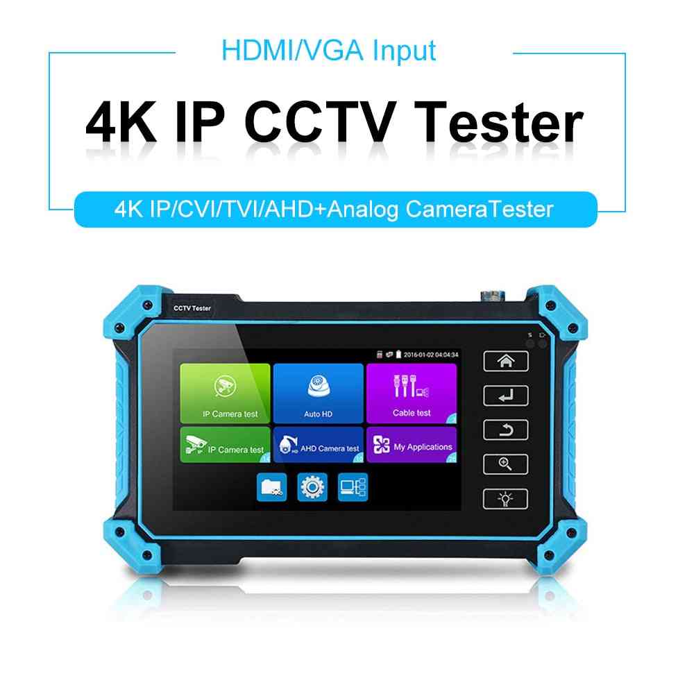 8mp- hdmi/ vga-ingång, cctv-testermonitor för kamera ip/ ipc, poe-testare