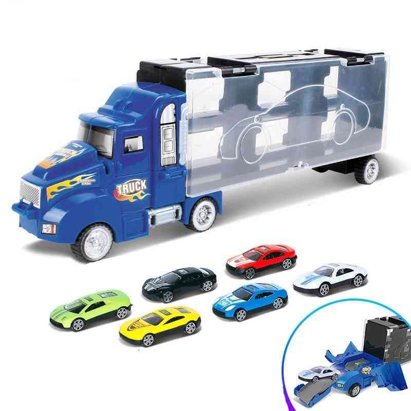 Modellino di auto in metallo con veicoli di grandi camion giocattolo