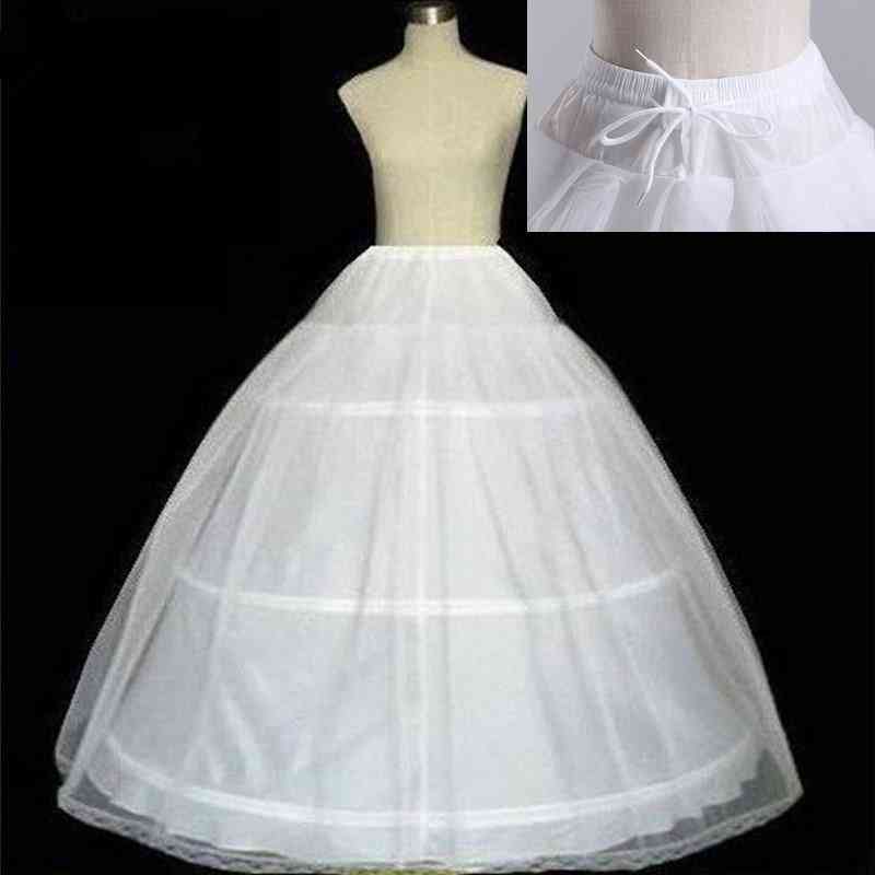 3-hoops Petticoat, Crinoline Slip, Underskirt Bridal, Gown Dress