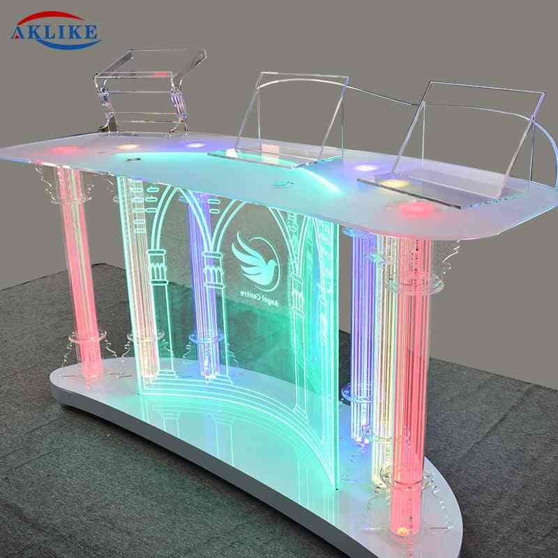 Dj acrilic led colorat, lumină mobilă pentru stand, birou, masă pentru difuzor de bas (180x60x90)