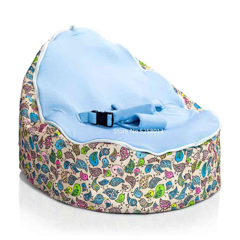 Portable- Chirpy Birds Pattern, Seat Crib, Beanbag Bed