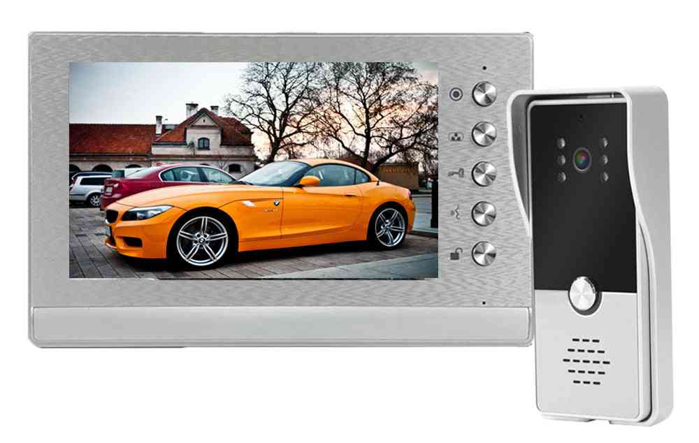 Video Door Phone Intercom Doorbell Camera Wired System Unlock Support Lock