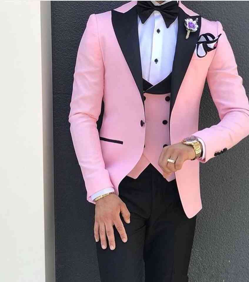 Slim Groom 3 Piece Wedding Suit For Men