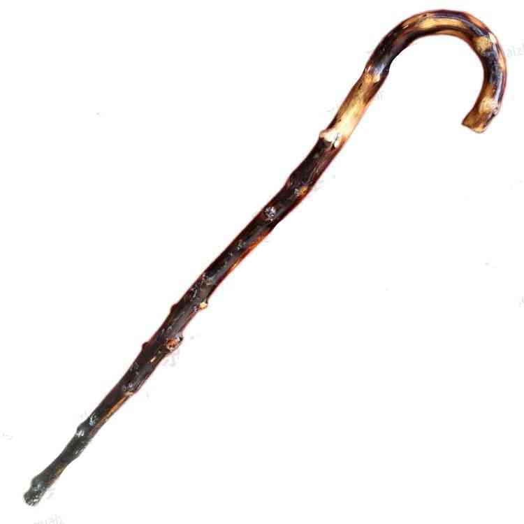 Natural Bent Wooden Cane, Crutch, Elderly Walking Stick