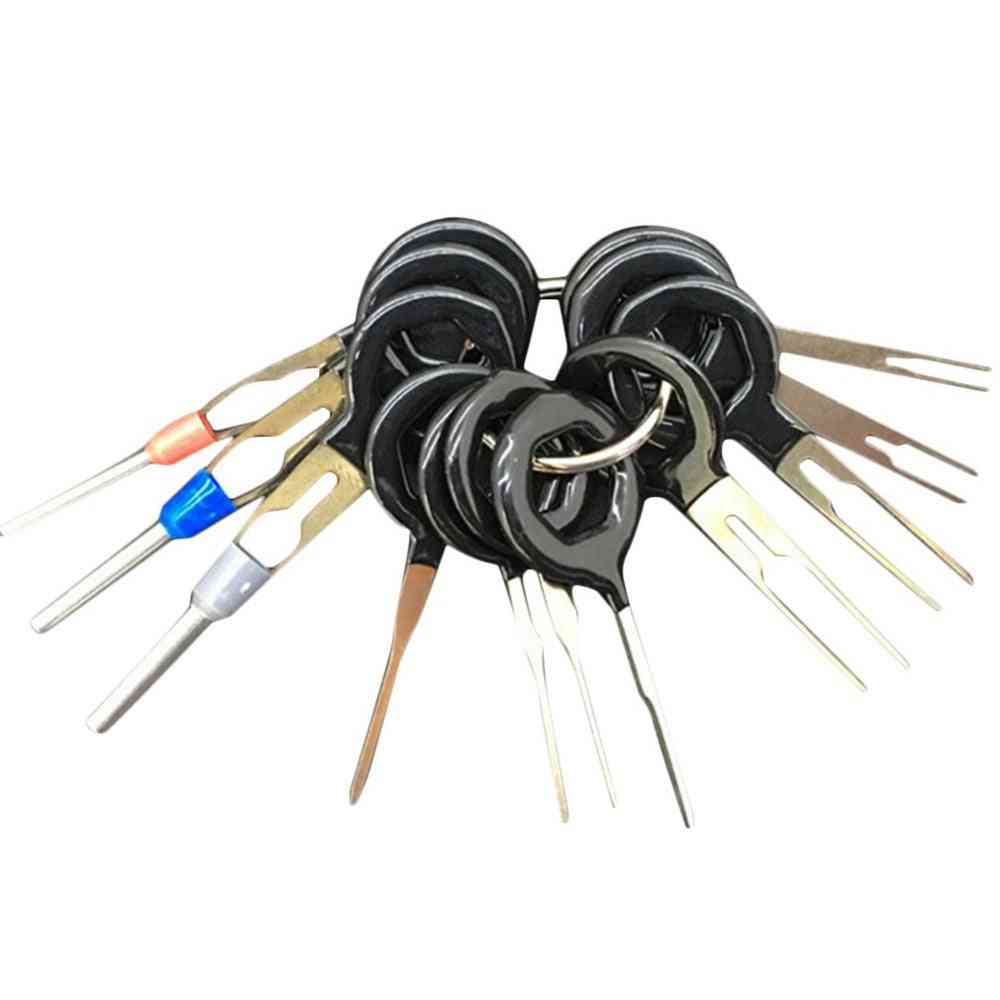 Automotive Plug Terminal Remove Tool Set Key Pin Car Electrical Wire Crimp Connector