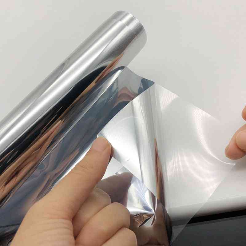 Vindusfilm enveis speil sølv isolasjons klistremerke