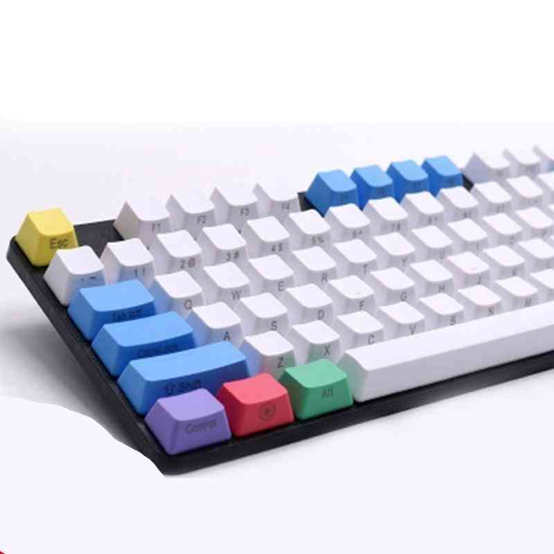 108-key Chalk Keyset- Carbon Mechanical Keyboard, Top Side Blank Keycaps
