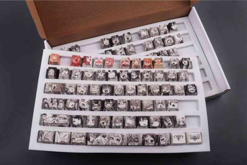 108 ключови ahegao oem pbt клавиатури, сублимация на багрило японски ukiyo-e аниме ключодържател