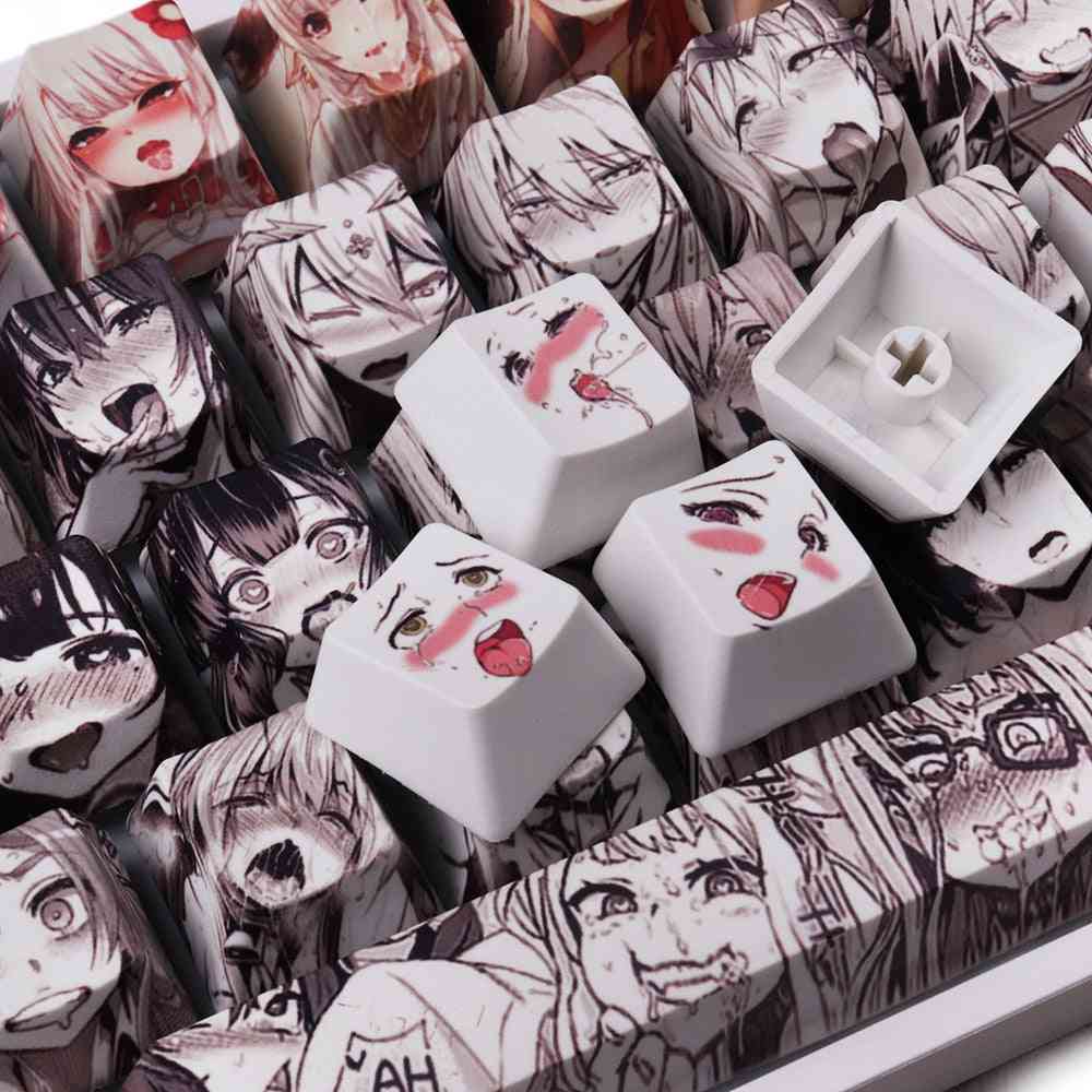 108 chei ahegao oem pbt keycaps, colorare sublimare japoneză ukiyo-e anime keycap