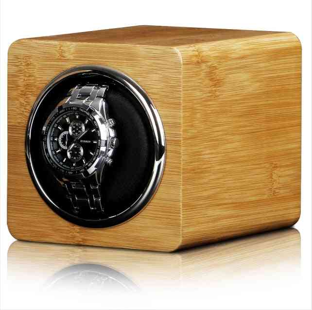 Box na navíječe hodinek, mechanický displej s otočným koženým pouzdrem