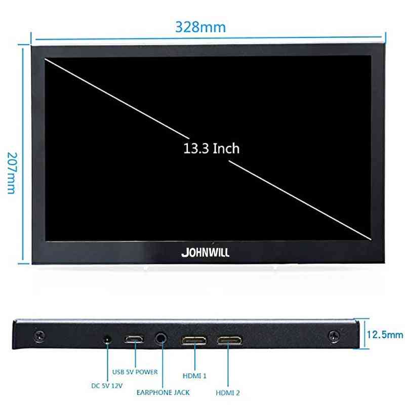 Tragbarer Full-HD-Gaming-Monitor mit HDMI-IPs-Bildschirm, ultradünnes Display für PS4