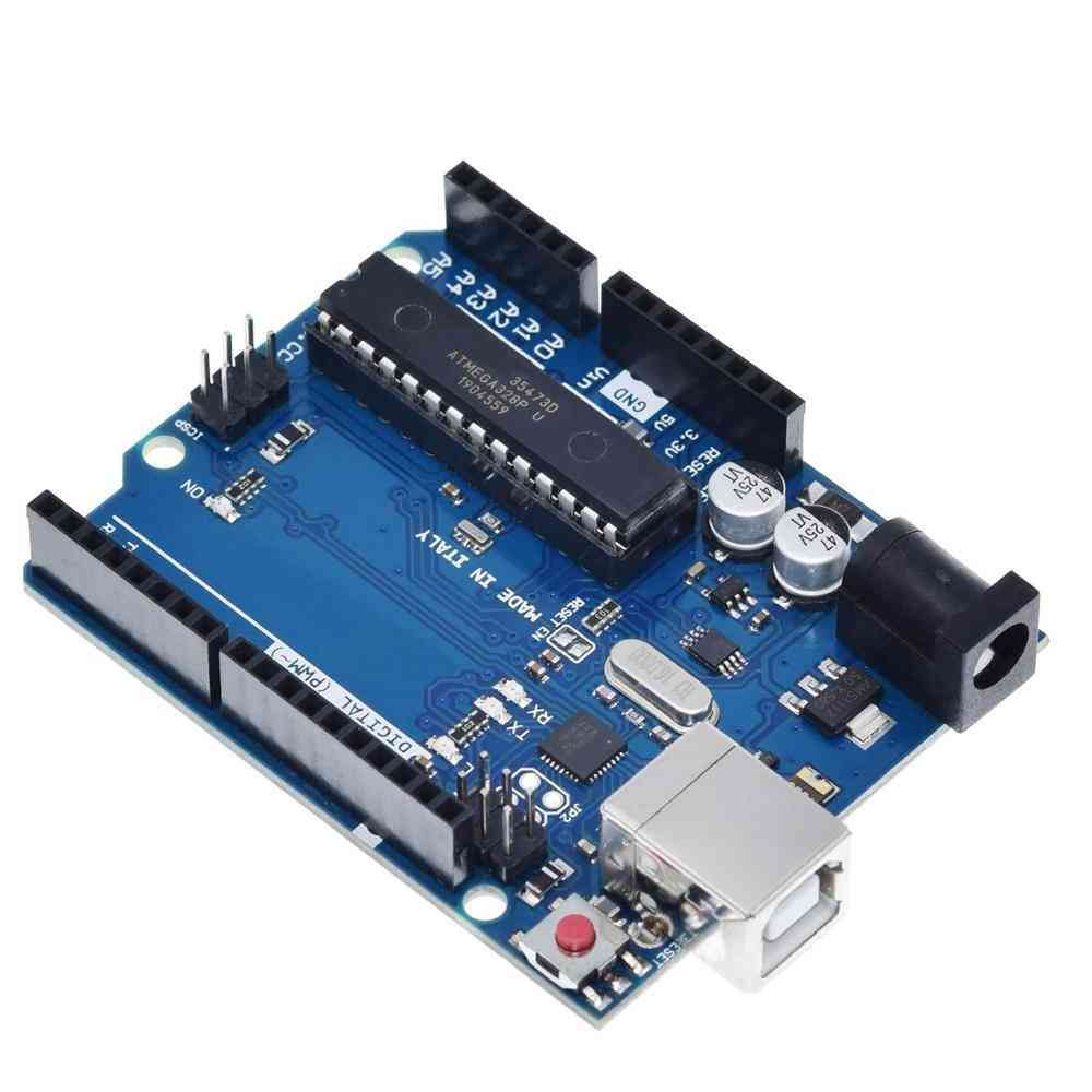 Uno r3 box- atmega16u2 & mega328p chip voor arduino development board + usb-kabel