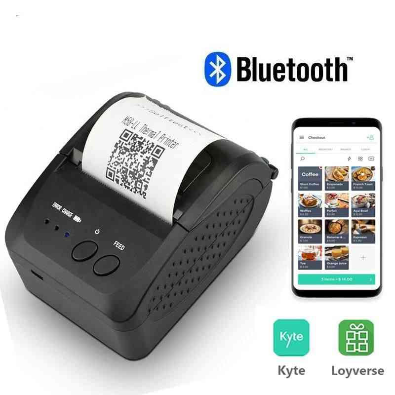 Bluetooth termálny, bezdrôtový príjem, tlačiareň pre Windows podporuje zásuvku na peniaze