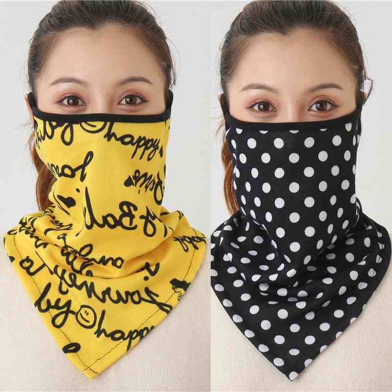 Winter Warm- Print Foulard, Cotton Soft, Neck Scarves, Ring Wraps Cover, Face Mask