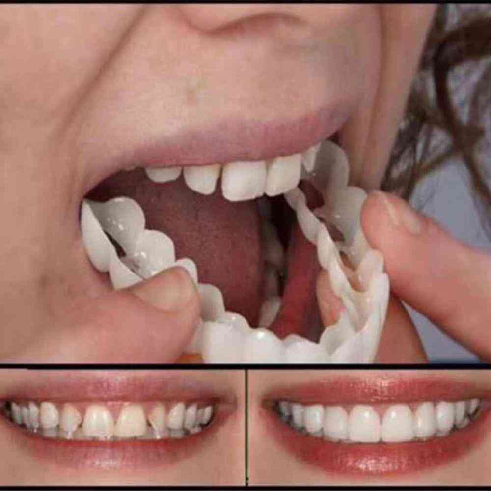 Falešné zuby pokrývají úsměv