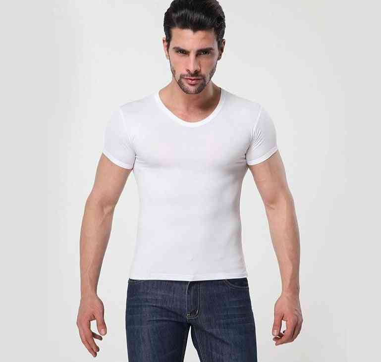 Men's Underwear, Close-fitting Short Sleeve Breathable Stretchy Undershirts