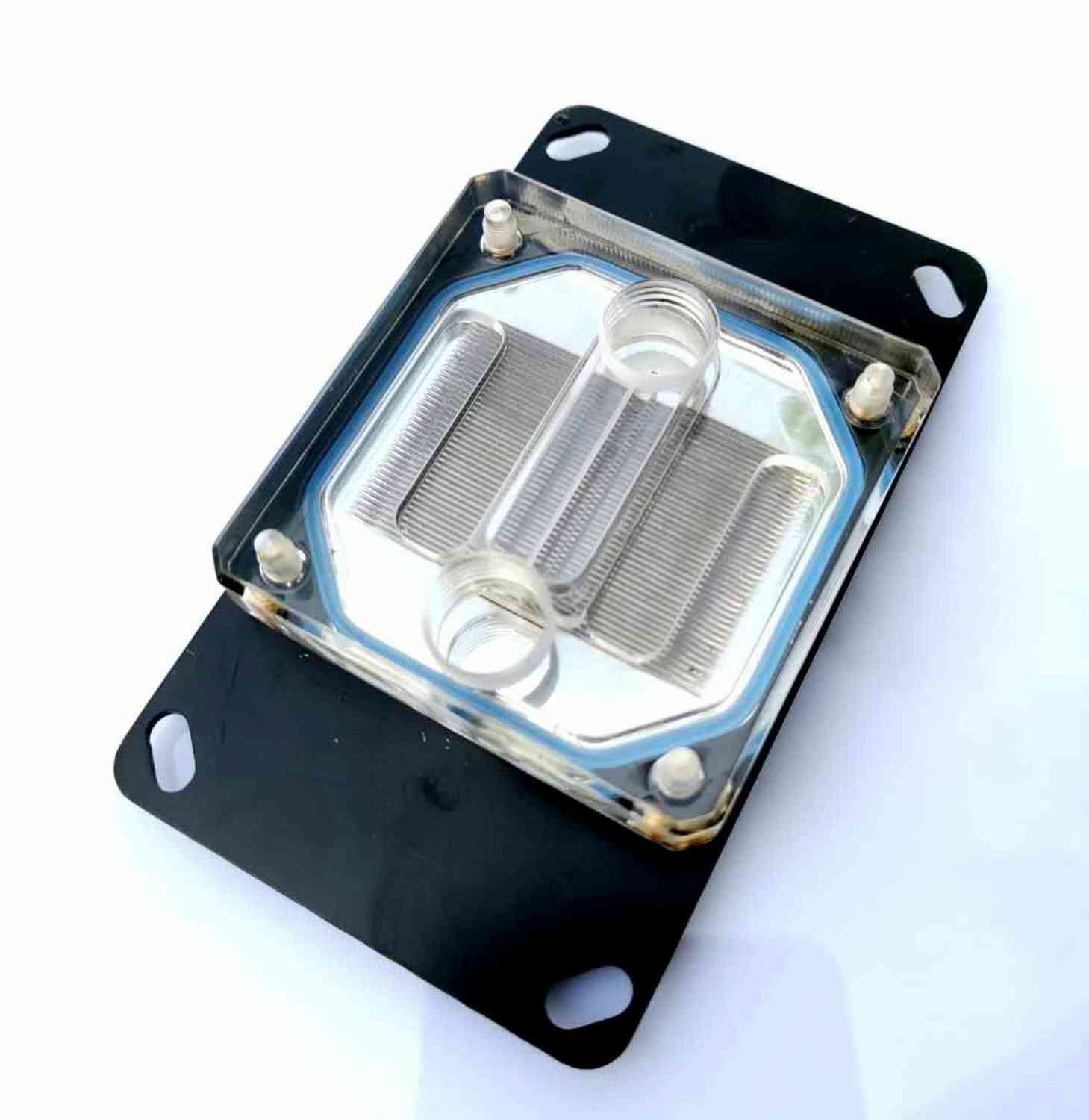 Top in acrilico con light CPU water cooling block microtaglio rame nichelato
