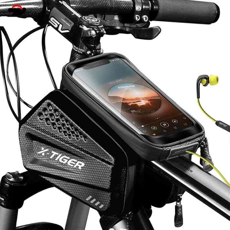 калъф за телефон с рамка със сензорен екран, защитен от дъжд, велосипедни чанти