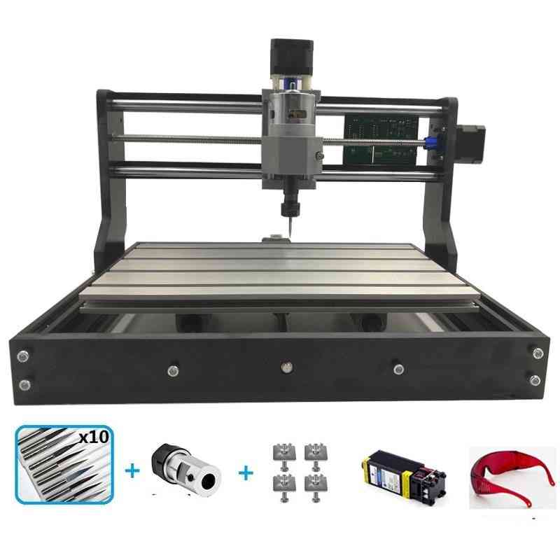 Pro Laser Wood Cnc Router- Grbl/ Er11 Hobby, Engraving Machine For Wood Pcb/ Pvc