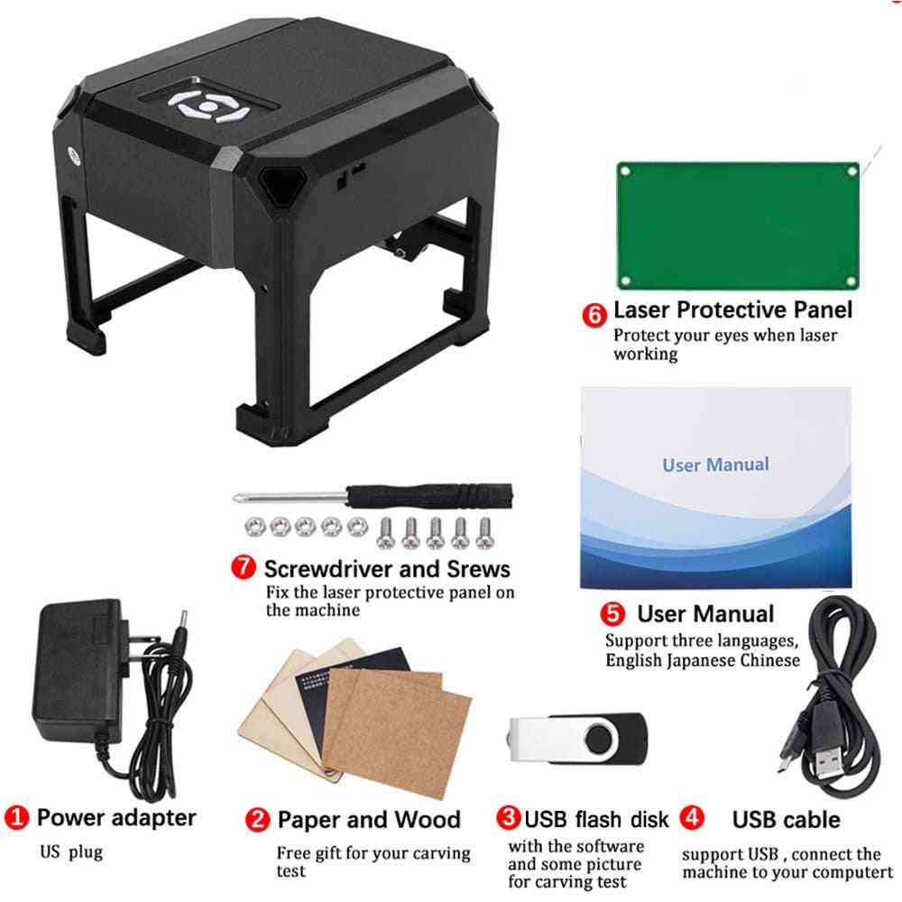 Cnc lasergraveerder, printersnijder met logomarkering, houtbewerkingsmachine;