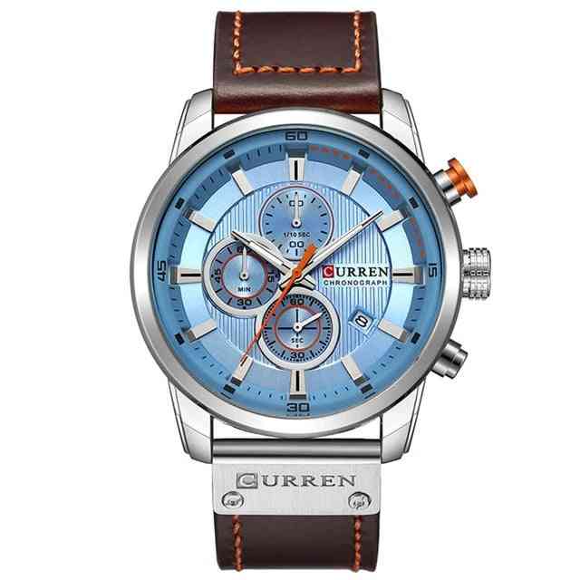 Date Quartz Men Watches, Male Clock Chronograph Sport Wrist Watch