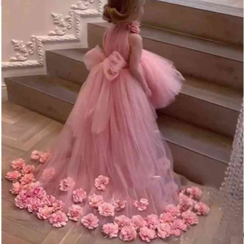 Rochii minunate pentru fete de flori, rochie de bal cu lungimea podelei din tul