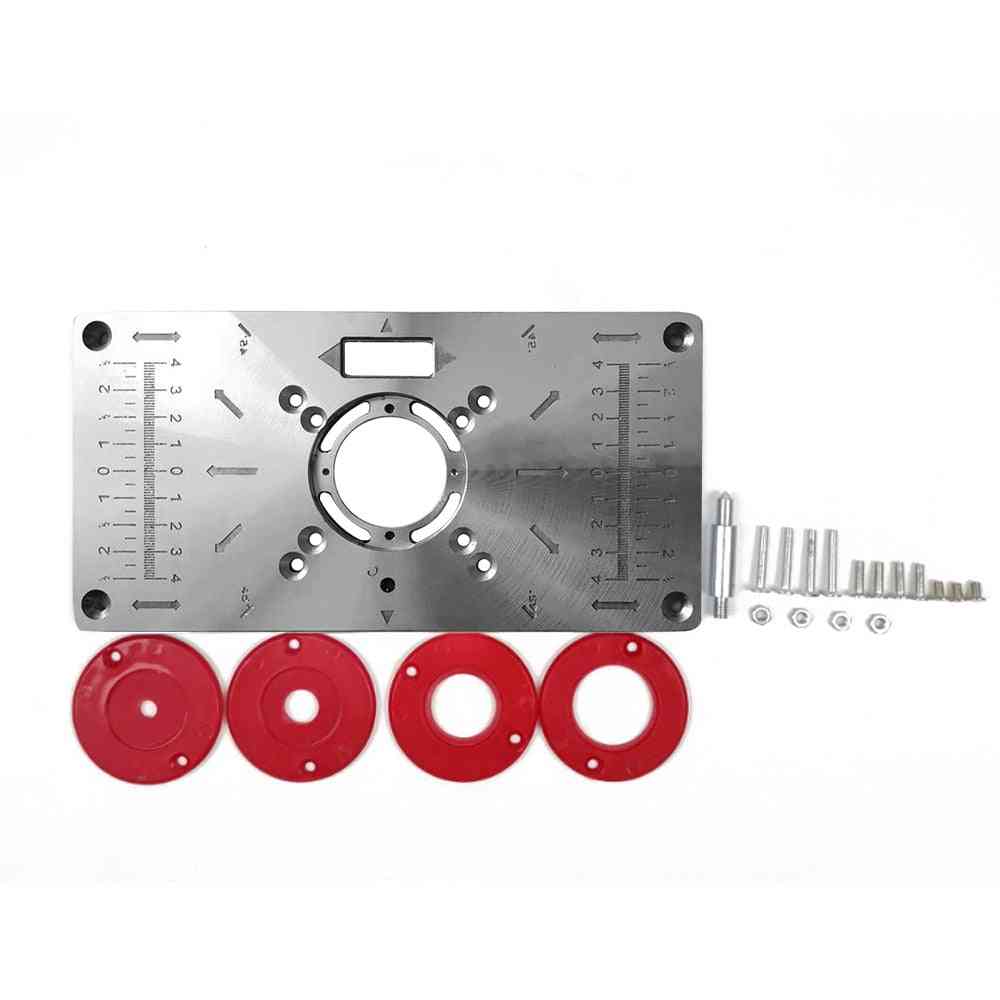 4-rings Router Insert Plate, Benches Table Saw For Wood Plate, Machine Engraving Tool