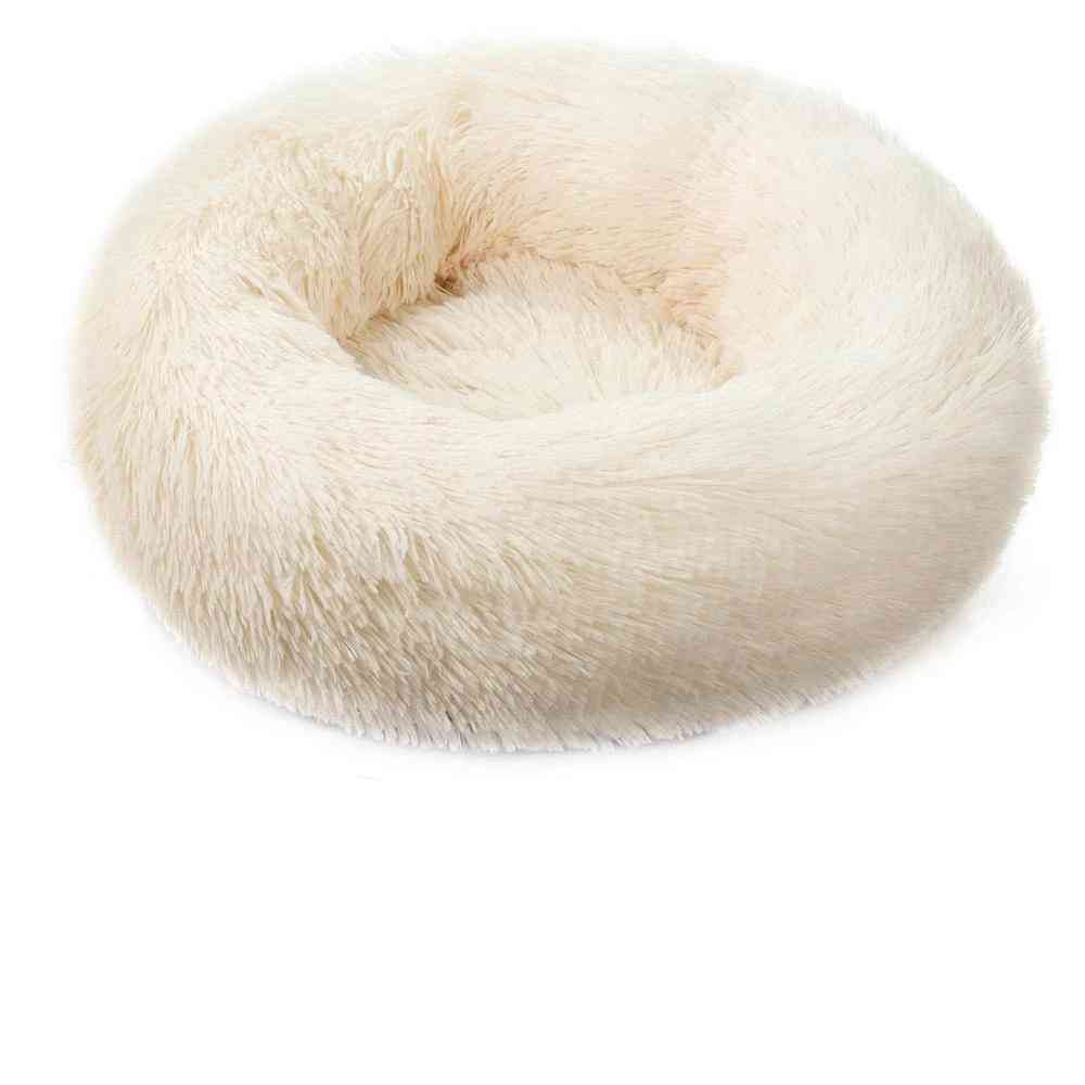 Round Soft Long Plush Cat Mat