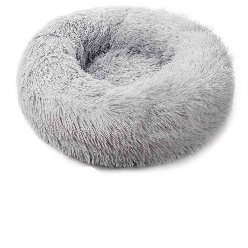 Round Soft Long Plush Cat Mat