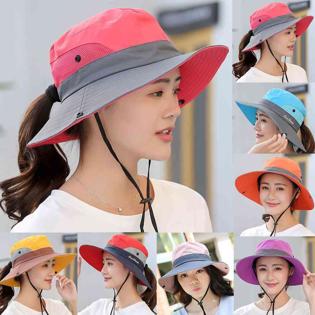 слънцезащитна UV защита- upf 50+ слънце, шапка за риболов/жени