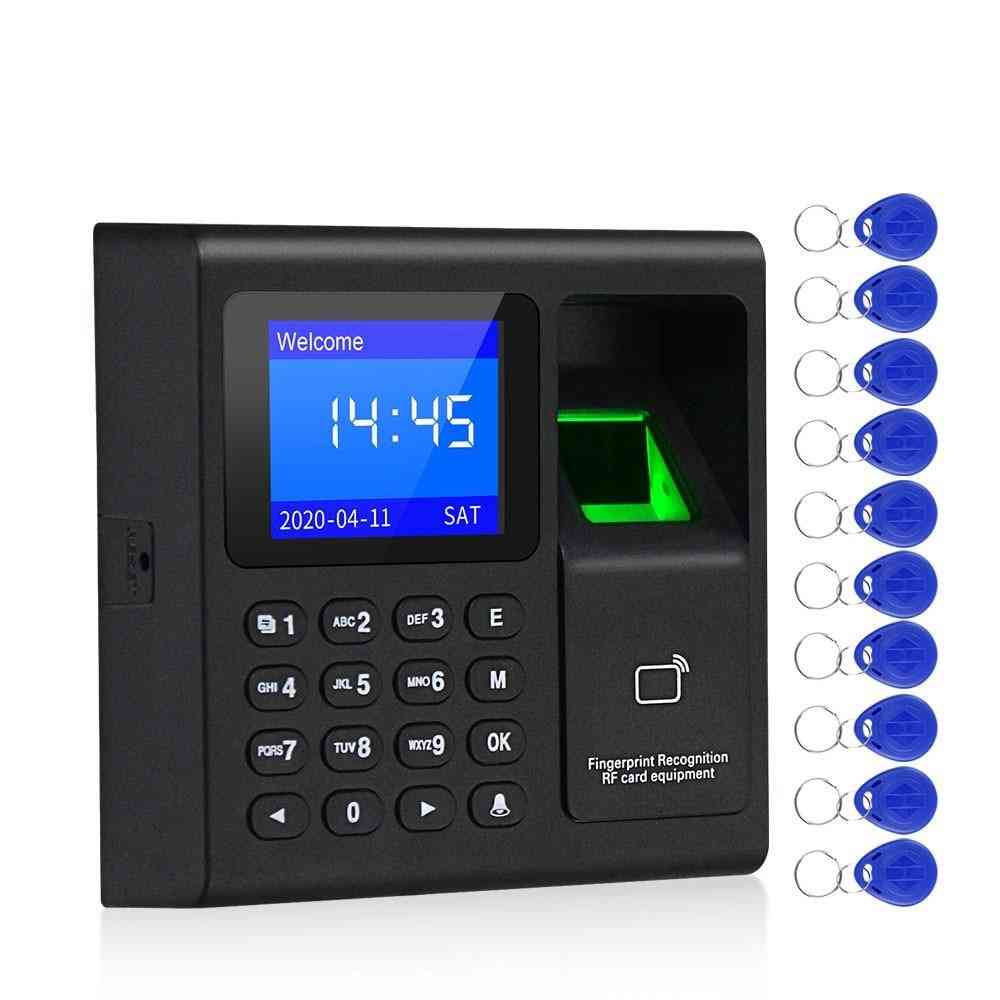 Biometrisk fingeravtrykk tid tilstedeværelse og klokkeopptaker enhet ansatt maskin