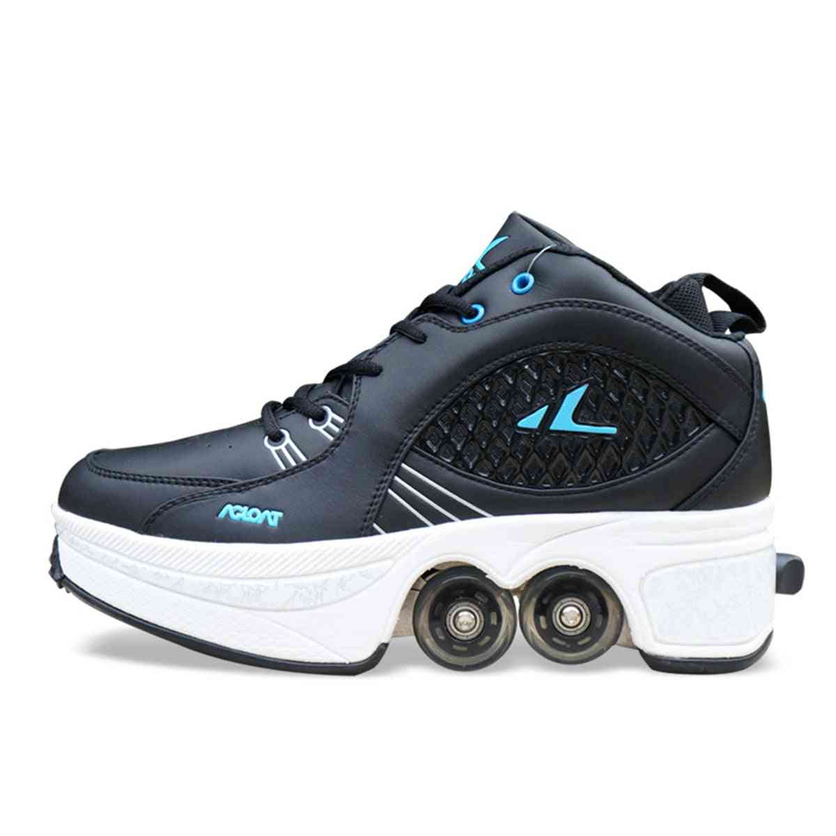 Casual Sneakers Walk Roller Deform Runaway Four Wheeled Skates