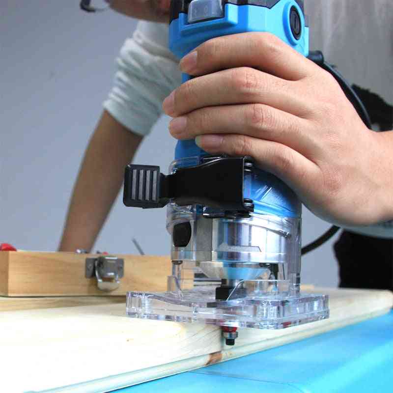 600w Electric Trimmer Wood Milling Machine & 6.35mm Collet Carpentry Laminate Edge