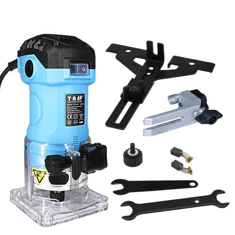 600w Electric Trimmer Wood Milling Machine & 6.35mm Collet Carpentry Laminate Edge