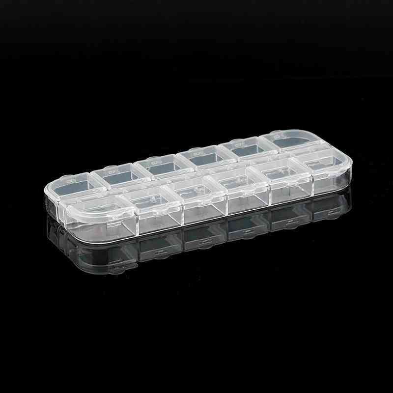 Plastic Storage Jewelry Box, Adjustable Container For Beads