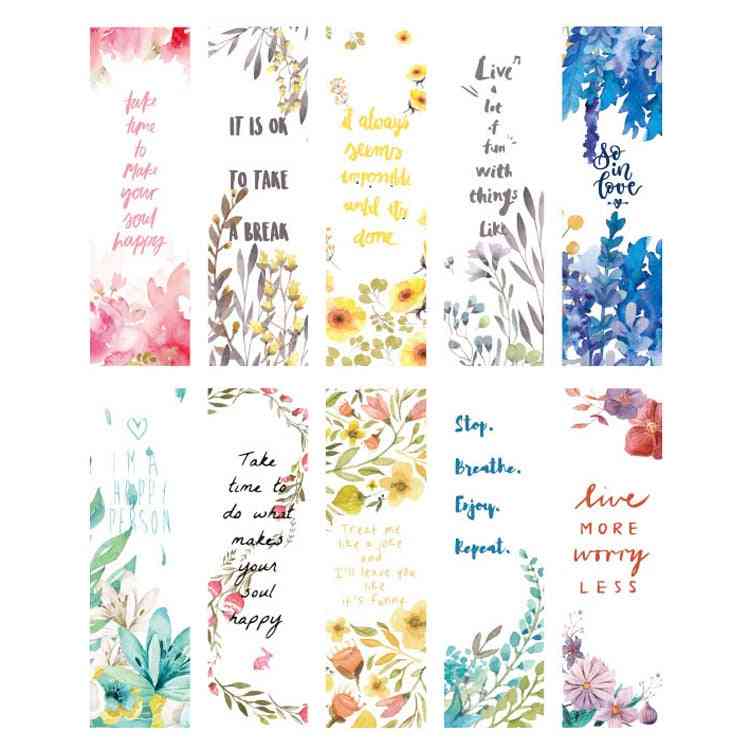 Meddelandekort / vackra blommor mönster bokmärken