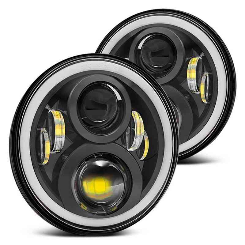 Led Headlamps With Halo Ring, Amber Turn Signal