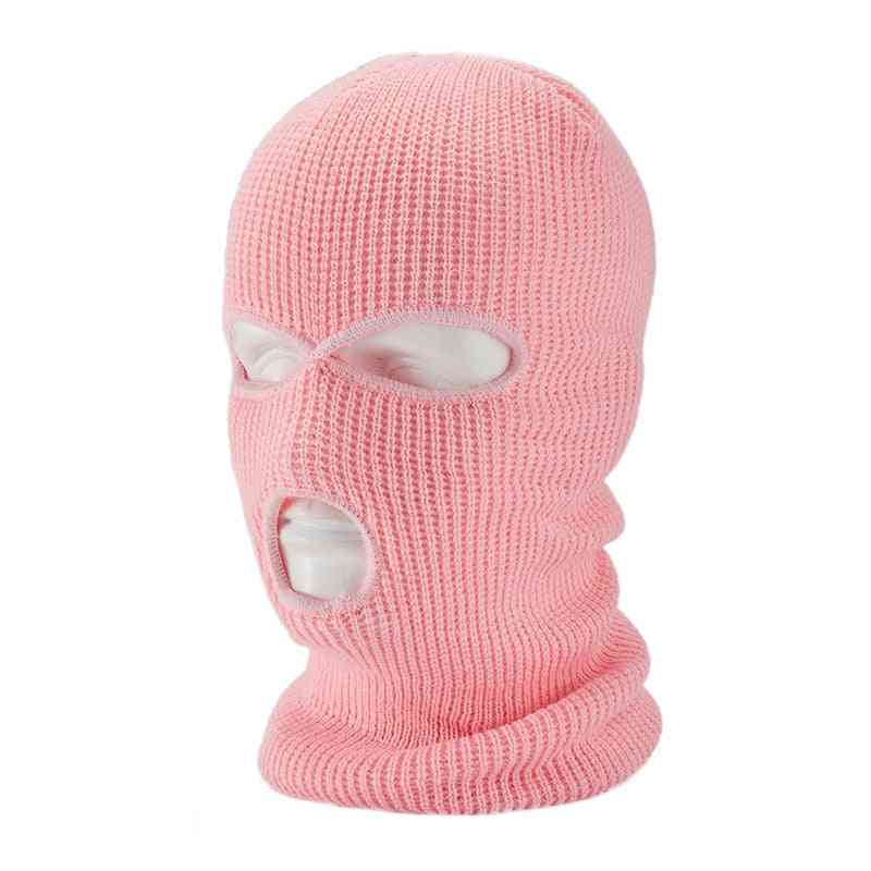 Winter- Outdoor Sports, 3-hole Balaclava Knit Hat, Face Cover Mask