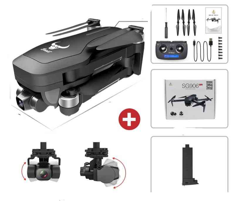 Wifi fpv 4k hd kamera dvouosý anti-shake samostabilizační gimbal bezkartáčový quadcopter dron