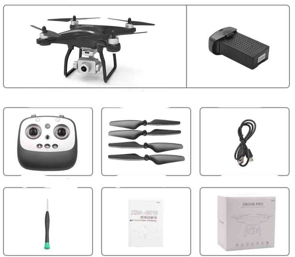 Wifi 4k hd-kamera kolmiakselinen gimbal professional rc quadcopter harjaton moottori fpv dron