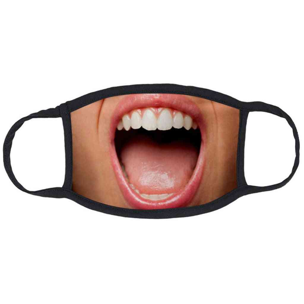 3D-halve gezichtslip, mondafdruk, masker