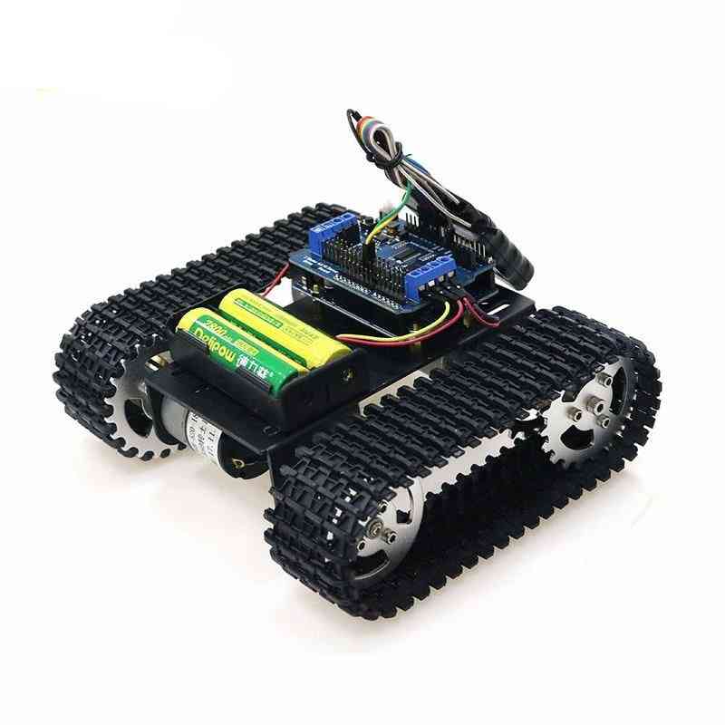 Ps2 gamepad håndtag kontrol t101 smart rc robot tank chassis kit