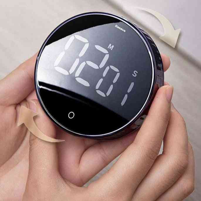Magnetic Digital Timer For Kitchen Cooking, Shower Study Stopwatch (no Battery)