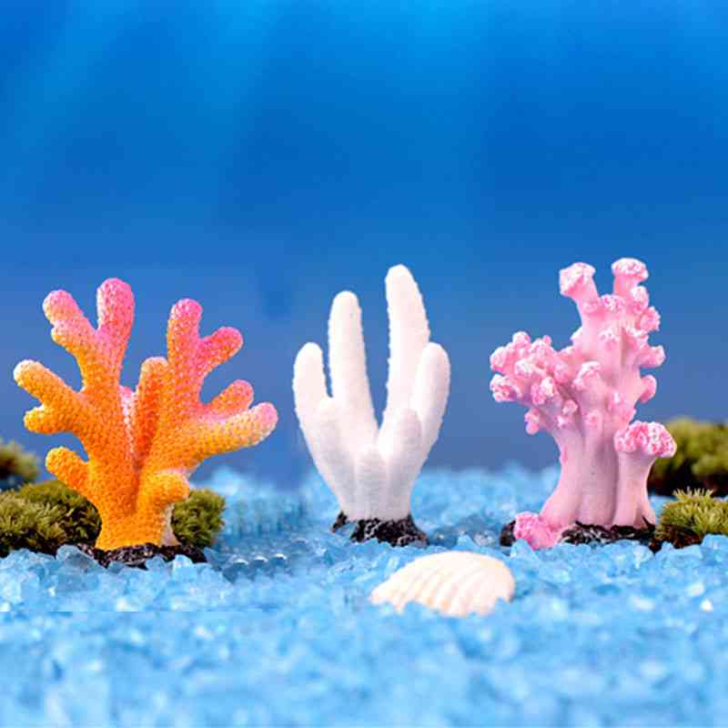 Resin Aquarium Artificial Coral Reef Colorful Fish Decoration Lanscaping Ornament