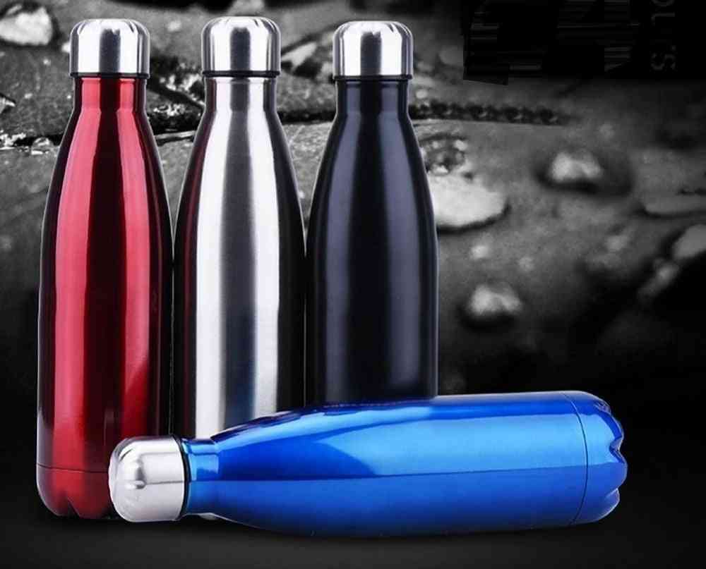 Double-wall Creative Bpa Water Bottle, Stainless Steel Beer Tea Coffee Portable Sport Vacuum Thermos