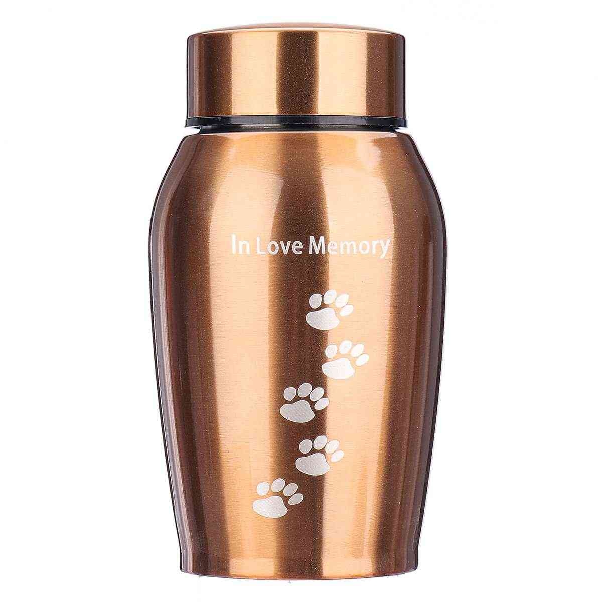 Pets Dog Cat Cremation Ashes Stainless Steel Urn