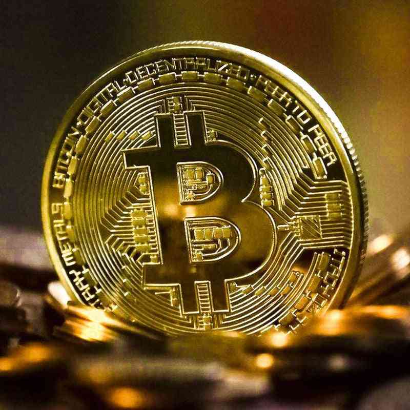 Bitcoin plaqué or, collection d'art de collection